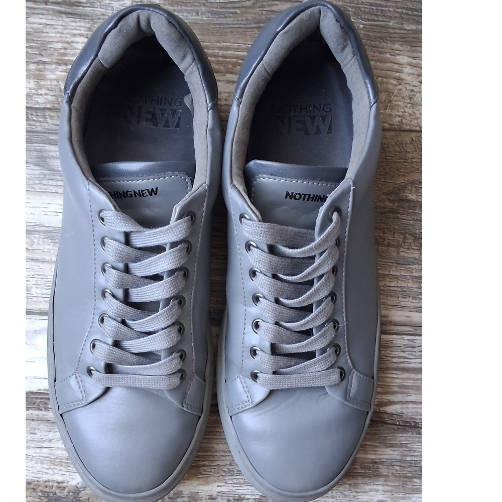 Nothing New Gray Minimalist Sneakers Men's 8 Sustainable Casual Shoes